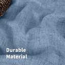 BGment Denim Blue Short Linen Curtains 36 Inch Length for Windows, Small Drapes Rod Pocket and Back Tab Rustic Country for Cafe Bedroom Bathroom Privacy Decorative, 2 Panels Set, 42 Inch Wide