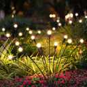 Solar Lights Outdoor Decoration, Waterproof Xmas Outdoor Lights Decor for Yard, Patio, Garden, and Front Porch, 20 LEDs Swing with The Wind (2 Pack, Warm White)