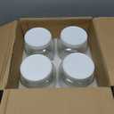 Half Gallon Glass Jars with Lids, 4 Pcs 64 oz Extra Wide Mouth Glass Storage Jars, Plastic Lids with Silicone Rings, for Pantry Organization, Fermentation, Pickling, Dry Food, Flour, Rice