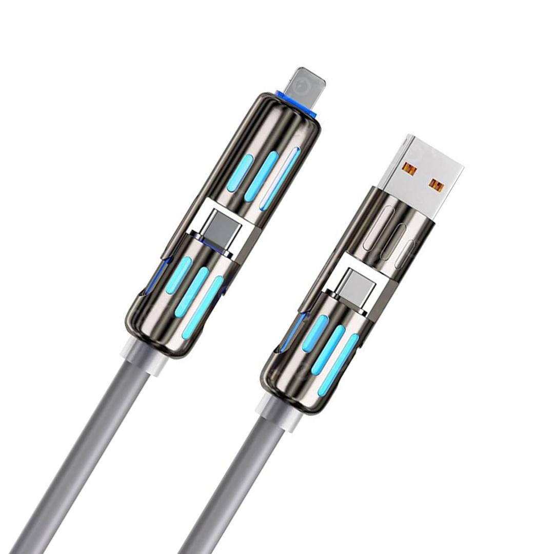 4-in-1 Fast Charging Cable, 240W USB-A/C to Type-C,4-in-1 Universal Multi USB Charging Cable,240W Max Fast Charger Cord