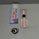 Pink Smart Watch for Girls, IP68 Youth Watch with 20+ Sports Modes, 1.8" Bluetooth Girls Fitness Tracker with APP, Heart Rate Sleep Monitor, Pedometer, Class Mode, 13 Alarms, Game, Teens Festival Gift