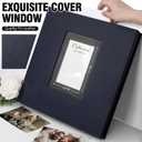 Photo Album 4x6 600 Photos, Leather Cover Extra Large Capacity Holds 600 Horizontal and Vertical 4x6 Pictures Record Valentine's Day Christmas Holiday Commemorative Gift(Blue, 600 Pockets)