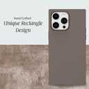 COCOMII Rectangle Case for iPhone 12 Pro Max, Wireless Charging Compatible, Matte Taupe Silicone