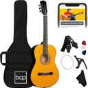 Best Choice Products 38in Beginner All Wood Acoustic Guitar Starter Kit w/Gig Bag, 6 Picks, Nylon Strings, Strap w/Pick Holder - Natural