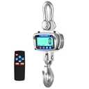 Digital Crane Scale 11000 lbs/5000kg/5T Measurable Temperature and Humidity Industrial Heavy Duty Hanging Scale with Remote Control LCD Screen for Construction, Factory, Farm(Silver)