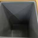 Amazon Basics Square Waste Container, Open Top, Space Saving, 25 Gallons, Grey, Pack of 2