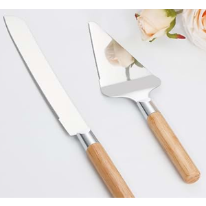 2 Pieces Pie Server Set, Stainless Steel Spatula and Cake Cutter Slicer Set, Serrated Edge Spatula and Cake Cutter Knife Kitchen Essentials for Cutting & Serving Desserts