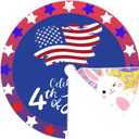 Easter Tree Skirt 4th of July Tree Skirt 36 Inch American Flag Day Memorial Day Double Sided Print Mat Independence Day Easter Christmas Holiday Party Decoration