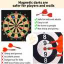 Mixi Magnetic Dart Board Outdoor Game for Kids with 12 Darts, Best Toys Gifts for Teenage Boys Girls Age 5 6 7 8 9 10 11 12 13 14 15 16 Years