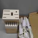 CAROTE 14 Pieces Knife Set with Block, Forged, High Carbon Stainless Steel Sharp Blade Block Knife Set, Dishwasher Safe Cutlery, Cream