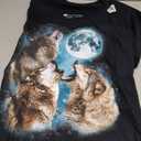 3 Wolf Moon Howling Wolf Head Funny Wolves For Men Women T-Shirt 2XL