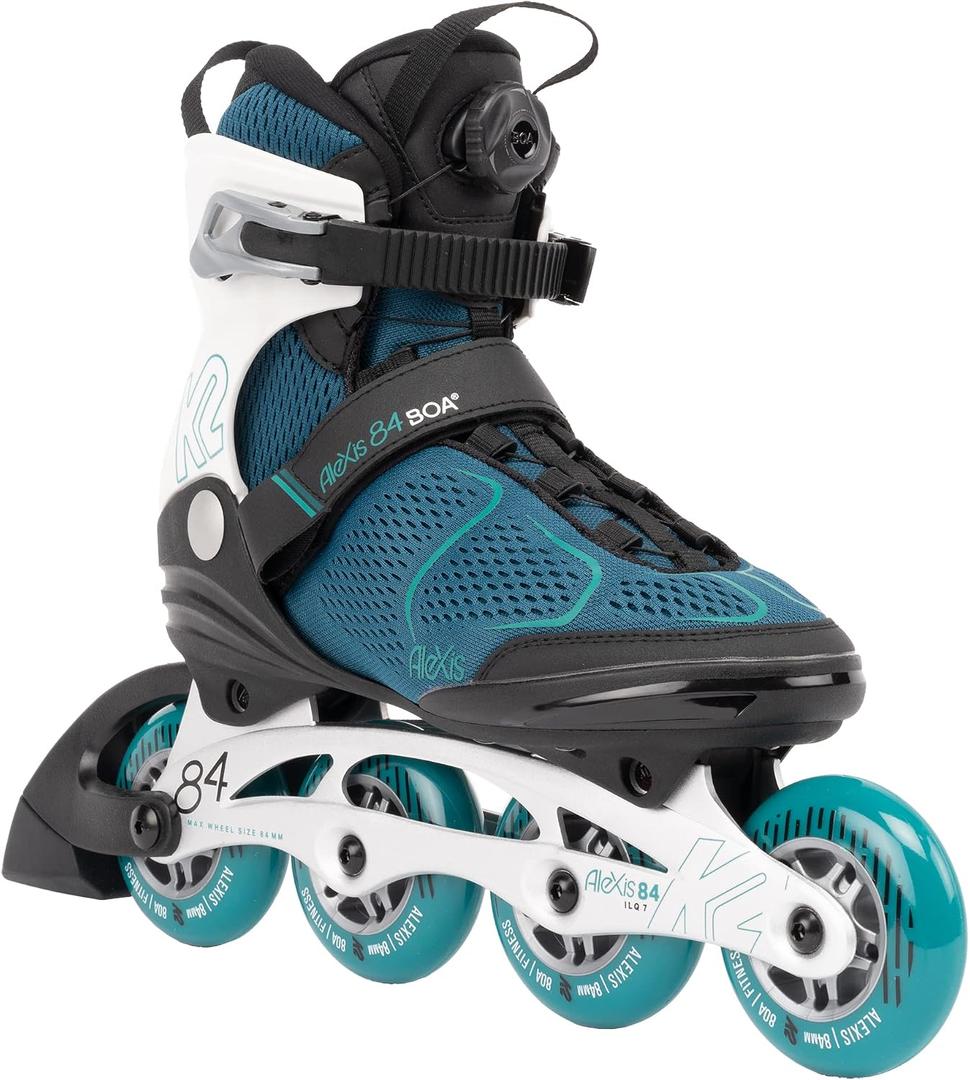 K2 Alexis 84 Boa Teal Womens Inline Skates, 8.5