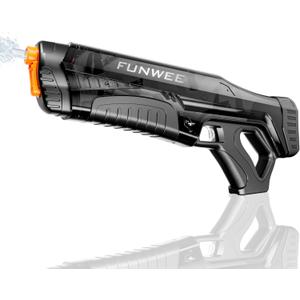 Funwee Electric Water Guns for Adults & Kids, Automatic Water Reload & Shooting Over 250 Blasts Water Blaster Squirt Guns Up to 32 FT Long Range, Summer Beach Pool Backyard Outdoor Toys (Black)