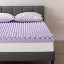 Best Price Mattress 4 Inch Egg Crate Memory Foam Mattress Topper with Soothing Lavender Infusion, CertiPUR-US Certified, Dorm Essentials, Twin XL