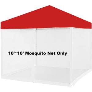 Mosquito Net with Zipper for Outdoor Camping Mosquito Net DIY Canopy Screen Wall Outdoor Mosquito Net for 10 x 10 Patio Gazebo and Tent