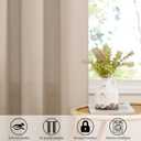 NICETOWN Cafe Linen Tier Curtains - 30 Inch Length Farmhouse Solid Short Small Half Window Curtains with Back Tab & Rod Pocket for Bathroom, 2 Panels, 55Wx30L, Angora