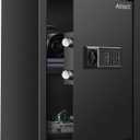 AEGIS 1.7 Cubic Feet Digital Safe, Large Electronic Safe Box with Digital Keypad & Override Keys, Removable Shelf, Heavy Duty Steel Security Cabinet for Home/Office/Dorm