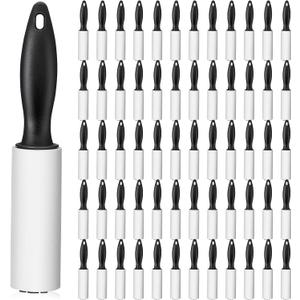 Zhehao 60 Pack Mini Lint Roller Bulk Small Lint Remover Travel Size Portable Brushes Sticky Roller for Clothes Pet Hair Furniture Couch Carpet Car Seats Bedding