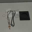 Lanyards for ID Badges and Keys,Natural Stone Beaded Teacher Lanyard for Women,Retractable Lanyard with ID Holder Cute Lanyards (Black Tourmaline Quartz)