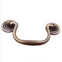 4-Pack 3.23" Hole Centers Antique Black Hanging Ring Puller Drawer Pull Handle Cabinet Knob Gooseneck Puller Wardrobe Handle for Dresser Screw Pitch 82mm (4,Antique Brass)