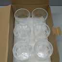 Yopay Set of 6 Drinking Glasses 16oz, Thick Tempered Water Glasses, Lead-Free Highball Pint Clear Iced Hot Tea Glassware for Juice, Beer, Cocktails Milkshake, Soda Tumbler