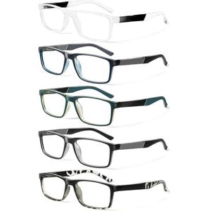 SIGVAN 5 Pack Reading Glasses Blue Light Blocking Readers for Men Women with Spring Hinge Computer Rreading Glasses