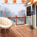 VAGKRI 42" 1500W Electric Outdoor Infrared Heater with Remote, 9 Heat Levels, 24H Timer, 1S Fast Heating, IPX5 Waterproof Tower Space Heater for Home, Office, Patio, Garage