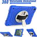 AVAWO Case for iPad 9.7inch 6th 5th Pro9.7 Air2 Generation Case with Protector&Adjustable Strap&Swivel Kickstand, Blue