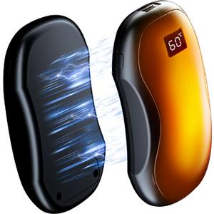 Rechargeable Hand Warmers Portable 6000mAh Power Bank Magnetic Electric Hand Warmers Quick Charge and 3 Levels for Outdoor/Indoor/Hunting/Camping