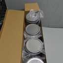 novelinks 64 oz Large Plastic Jars with Metal Lids - 4 Pack BPA-Free Clear Storage Containers for Pantry, Pickles, Sauces, Flour, Snacks - Leak-Proof Airtight Food Grade Jars for Kitchen (Silver)