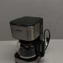 Amazon Basics 5 Cup Drip Coffee Maker with Glass Coffee Pot (0.8 Qt), Auto Shut-off, Auto Pause, Removable Filter Basket, Matte Black