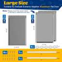 3-Flap Dog Door Replacement Insulated Flap with Clamp, Back Plate and Screws & Washers, Compatible with PetSafe Extreme Weather Aluminum Pet Door (Smoky Translucent, Large PAC11-11039)