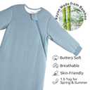 BubblePanda Rayon Made from Bamboo Sleep Sack 6-12 Months Long Sleeve Sleep Sack 1.5 Tog Supersoft Winter Baby Wearable Blanket with 2-Way Zipper Unisex Sleeping Bag for Babies Toddler