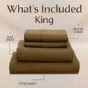 Utopia Bedding King Size Sheet Set 4 Piece Bed Sheets, Soft and Breathable Microfiber, Includes 1 Fitted Sheet, 1 Flat Sheet and 2 Pillowcases Oeko Tex (Mocha)