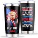 Gifts for Dad from Daughter, Son, Kids - Cool Birthday, Fathers Day, Christmas Gifts for Dad - Best Dad Ever Gift - Funny Dads Cup Tumbler Mug for Men, 20 oz Insulated Stainless Steel