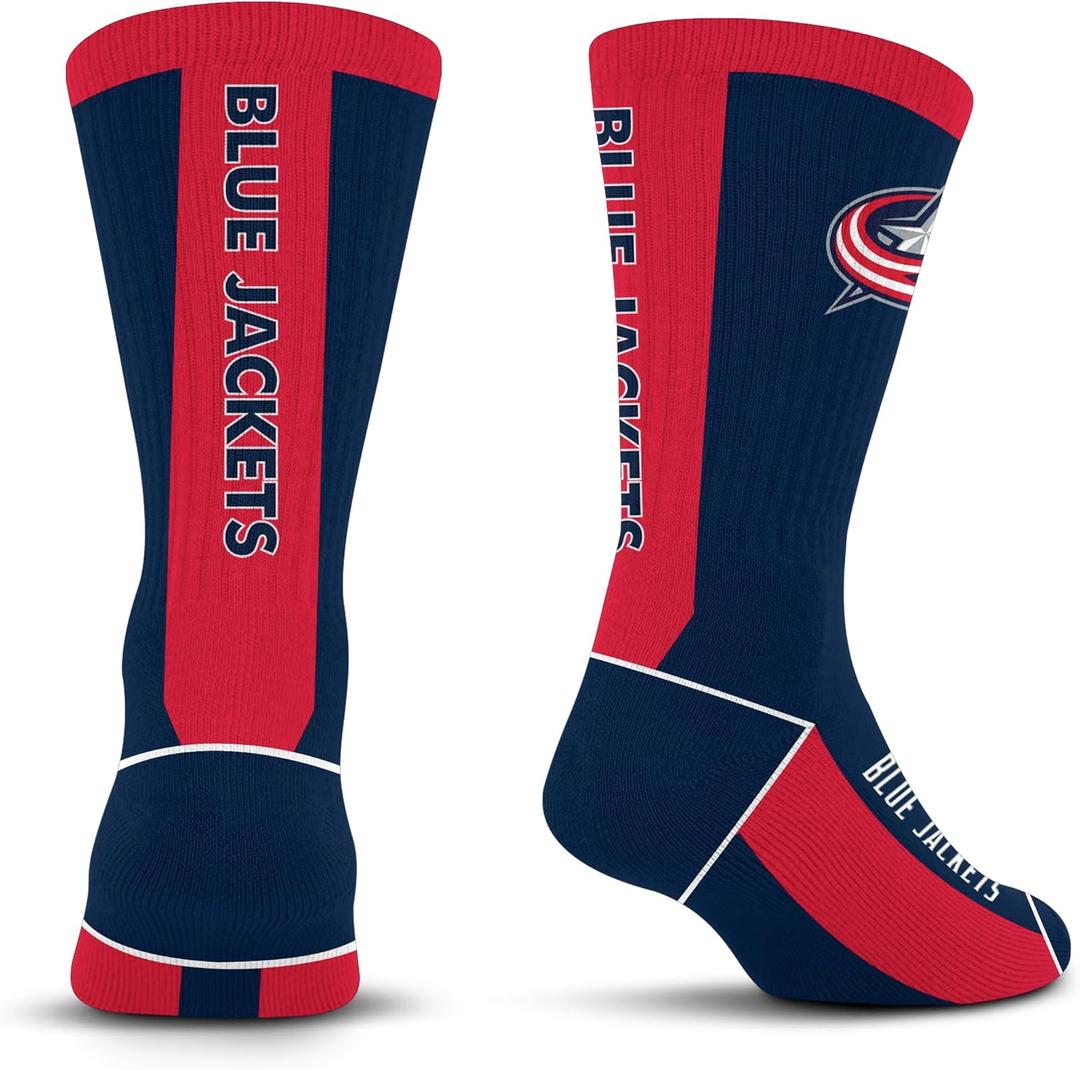 For Bare Feet NHL Unisex Kids Nhl Mvp Crew Sock Youth (One Size, Team Color)