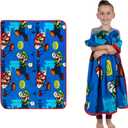 Franco Kids Bedding Super Soft Plush Throw Blanket, 46 in x 60 in, Mario