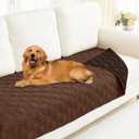 Smiry Reversible Waterproof Couch Covers for Sofa, Washable Dogs Pet Couch Covers for 3 Cushion Sofa Pet Friendly, Water Resistant Furniture Protector Slipcover, Geometric (30"x70", Brown/Chocolate)