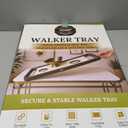 Walker Tray for Folding Walker with Cup Holders, Non-Slip Mat & Bag - Adjustable Universal Plastic Food Table for Seniors - Detachable Guardian Accessories - Removable Walker Trays for rolling walker