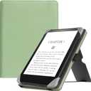 Universal Case for 6" eReaders, Folio Leather Stand Cover with Handstrap Compatible with All 6 inch Paperwhite/Kobo/Tolino/Pocketook E-Book Reader-Matcha