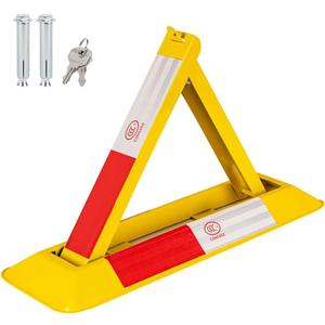 Foldable Parking Barrier,Car Parking Lock Manual Lockable Parking Space Block with Keys,Private Parking Space Lock for Shopping Malls, Hotels,Office,Airports