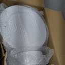 AOZITA 200 PCS White Plastic Plates, Premium Heavy Duty Disposable Plates for Party, 100 Dinner Plates & 100 Salad Dessert Plates, Sturdy Hard Plastic Dinnerware for Wedding, Events