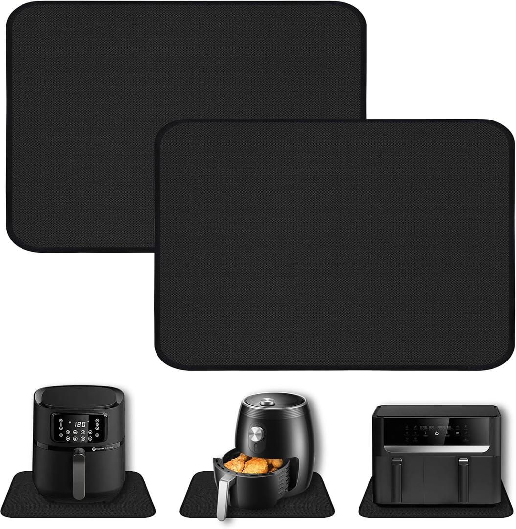 Heat Resistant Mats for Countertop, 15x18in Heat Resistant Mats for Air Fryer, Heat Resistant Grill Mats, Kitchen Countertop Protector for Air Fryer, Oven, Coffee Maker, Microwave, Toaster, 2PCS
