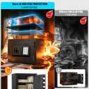 [𝟐𝟎𝟐𝟔 𝟑𝟓-𝐌𝐢𝐧 𝟏𝟕𝟎𝟎°𝐅] Fireproof Safe for Home, Money Safe for Cash, 𝟐𝟐𝐋𝐛𝐬 Fire Proof safes for Home Use, Wall Mounted Safes 𝐆𝐢𝐟𝐭𝐬 𝐟𝐨𝐫 𝐌𝐨𝐭𝐡𝐞𝐫'𝐬 𝐃𝐚𝐲 with Alarm System