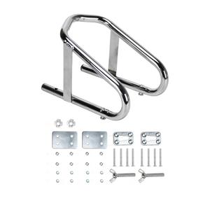 Extreme Max 5001.5763 Deluxe Chrome Motorcycle Wheel Chock - 5.5" Wide