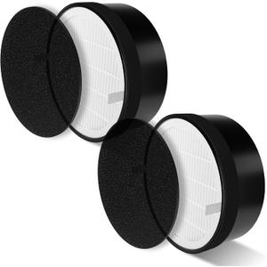 LV-H132 Replacement Filter Compatible with LEVOIT LV-H132 Air Puifier, 3-in-1 H13 Grade True HEPA High-Efficiency Activated Carbon Filter, Part # LV-H132-RF, 2 Pack