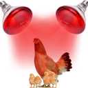 2-Pack Heat Bulb for Chicks, 150 Watt Reptile Heating Lamp for Leopard Gecko and Bearded Dragon, Infrared Basking Light