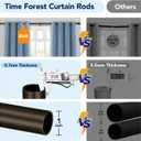 2 Pack Curtain Rods for Windows 48 to 84 Inch(4-7ft), 1 Inch Bronze Adjustable Heavy Duty Long Curtain Rod Set, Modern Style Outdoor Drapery Rods for Patio Bedroom, Size 32"- 90"