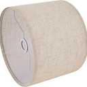 Beige Lamp Shade, Large Drum Lampshade 13''Top X 13'' Bottom X 10'' High, Replacement Lamp Shade Natural Linen Hand Crafted for Table Lamps Floor Lamps Chandelier Lamp, Easy Assembly Required