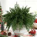 20Pcs 18 Inches Artificial Norfolk Pine Branch, Lifelike Christmas Greenery Picks Green Plants Branch for Vase, Garland, Wreath, DIY Crafts & Home Decoration